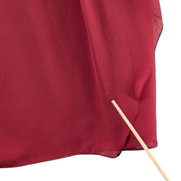 Alfred Angelo Chiffon 2 Pc Formal Outfit Red Evening Overlay Top Skirt Size 2X - Picture 14 of 14